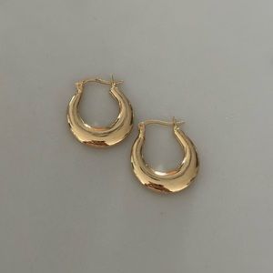 18k Gold plated hoop earrings